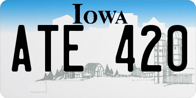 IA license plate ATE420
