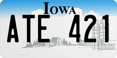 IA license plate ATE421