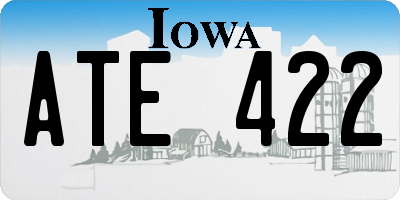 IA license plate ATE422