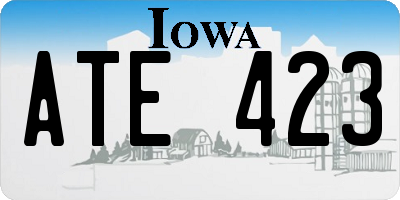 IA license plate ATE423