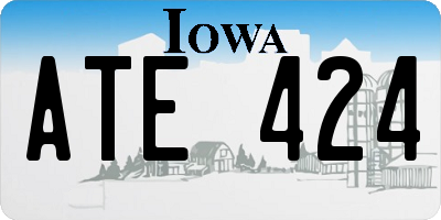 IA license plate ATE424