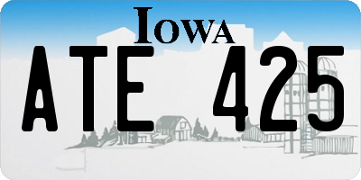 IA license plate ATE425