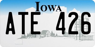 IA license plate ATE426