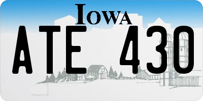 IA license plate ATE430