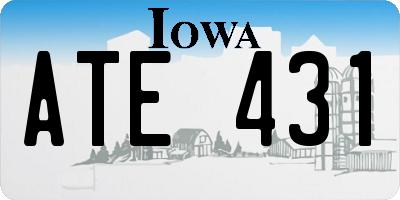 IA license plate ATE431