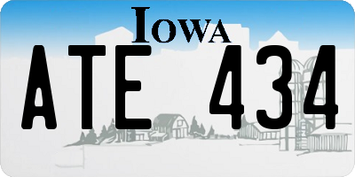 IA license plate ATE434