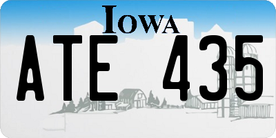 IA license plate ATE435