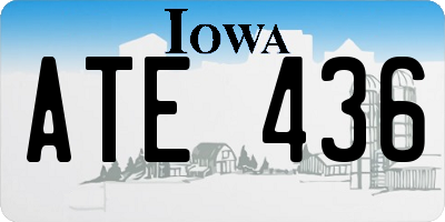 IA license plate ATE436