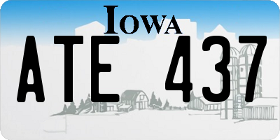 IA license plate ATE437