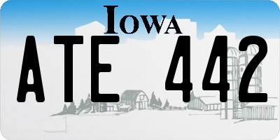 IA license plate ATE442