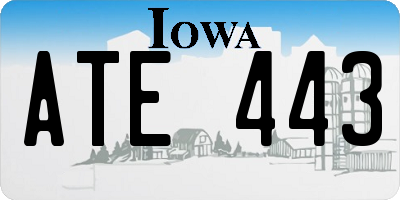 IA license plate ATE443