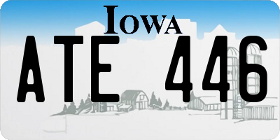 IA license plate ATE446