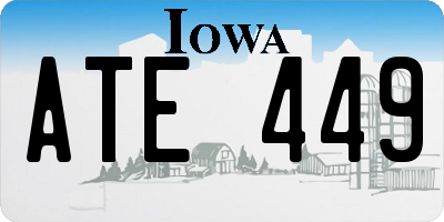 IA license plate ATE449