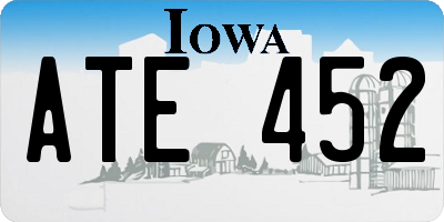 IA license plate ATE452