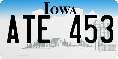 IA license plate ATE453