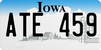 IA license plate ATE459