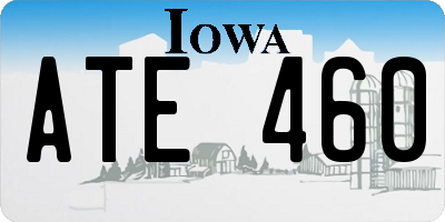 IA license plate ATE460