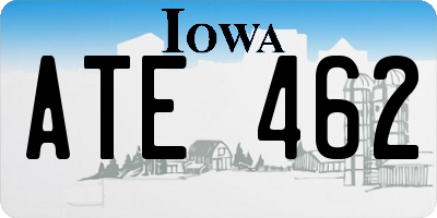 IA license plate ATE462