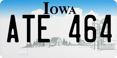 IA license plate ATE464
