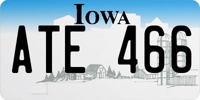 IA license plate ATE466