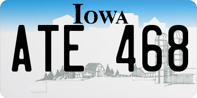 IA license plate ATE468