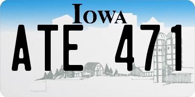 IA license plate ATE471