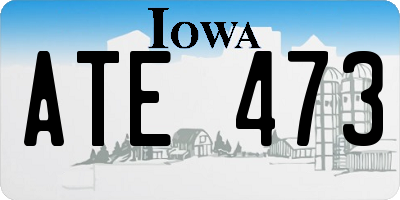 IA license plate ATE473