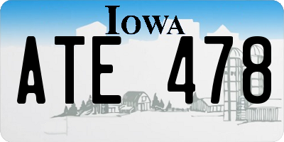 IA license plate ATE478