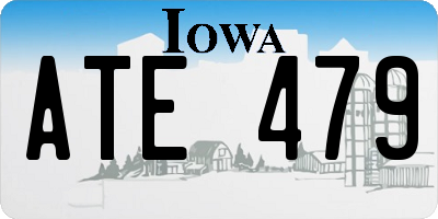 IA license plate ATE479