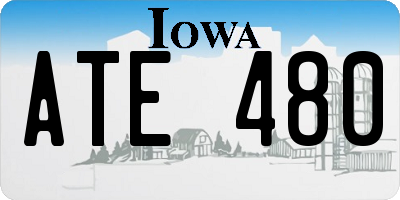 IA license plate ATE480