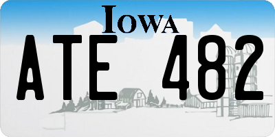 IA license plate ATE482