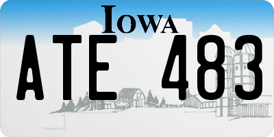IA license plate ATE483