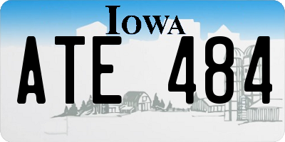 IA license plate ATE484