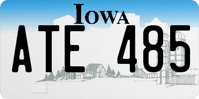IA license plate ATE485
