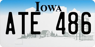 IA license plate ATE486