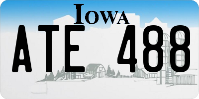 IA license plate ATE488