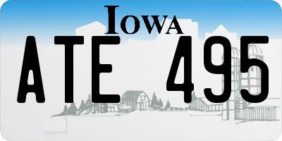 IA license plate ATE495