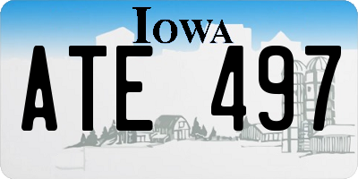 IA license plate ATE497