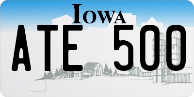 IA license plate ATE500