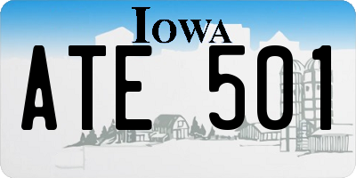IA license plate ATE501