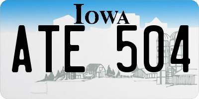 IA license plate ATE504
