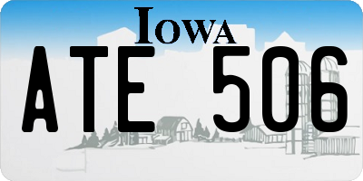IA license plate ATE506