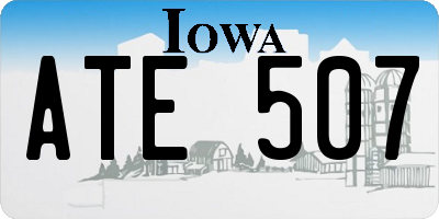 IA license plate ATE507