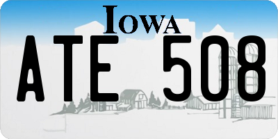 IA license plate ATE508