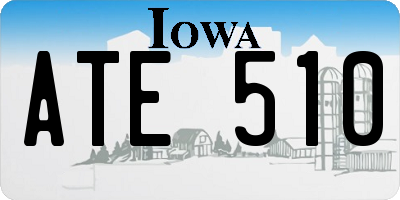 IA license plate ATE510