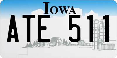 IA license plate ATE511