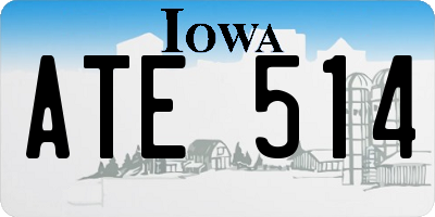 IA license plate ATE514