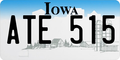 IA license plate ATE515