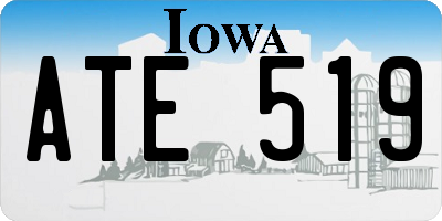 IA license plate ATE519