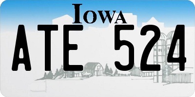 IA license plate ATE524